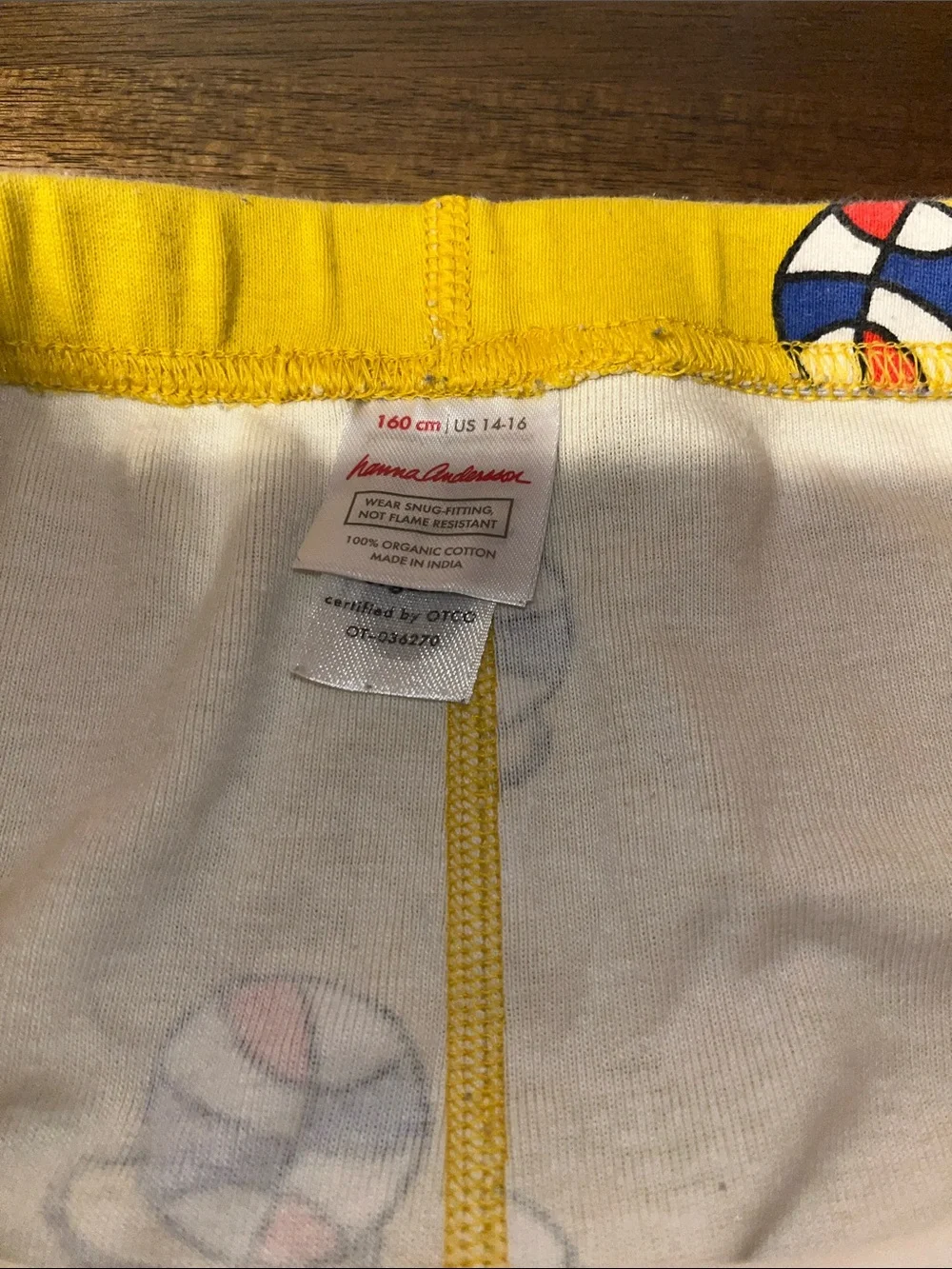 Hanna Andersson 2pc pajama size 14-16 basketball